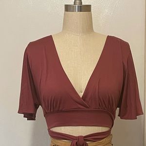 Rue 21 wrap waist crop top